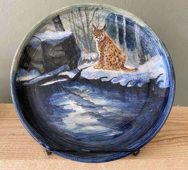 Yvonne Desrosiers - Lynx Wintering by a Stream