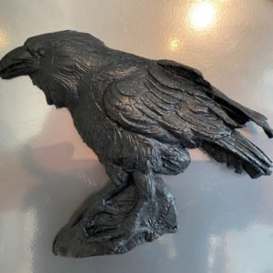 Raven small relief by Yvonne Desrosiers