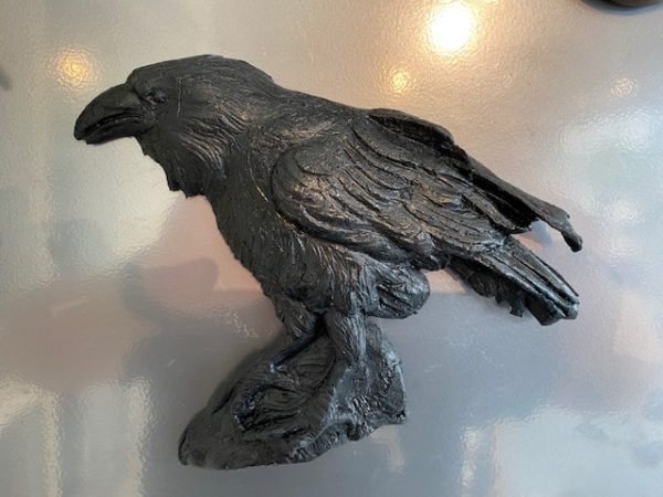 Raven small relief by Yvonne Desrosiers