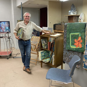 Eric Lease Morgan Portrait with handmade books