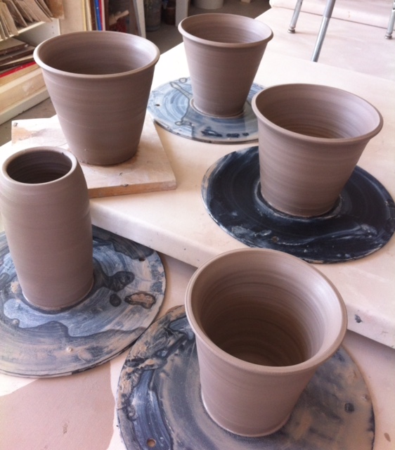 Vessels freshly thrown